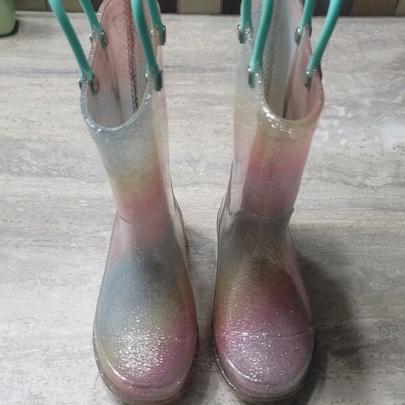 #257 George Light Up Rainbow Kids Boots sz 9 - Picture 1 of 5